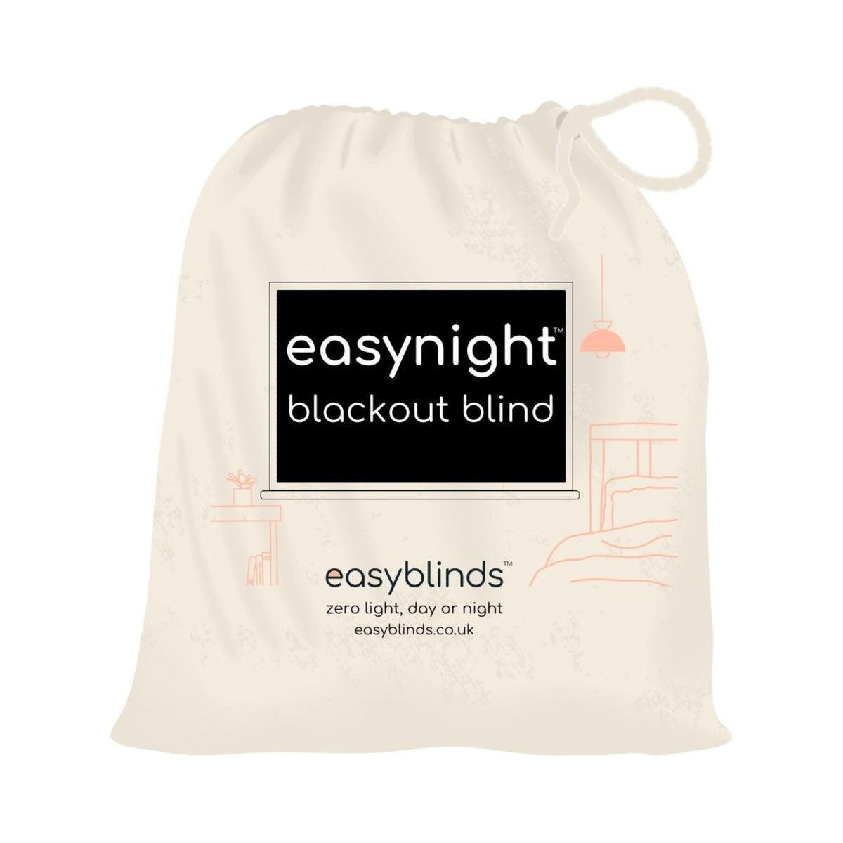 A carry bag, included with all easyblinds easynight blackout blinds.