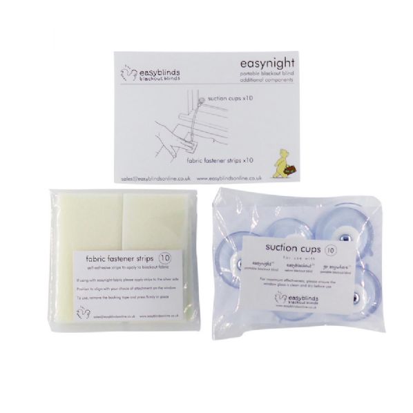 easynight travel accessories pack - suction cups and fabric fasteners