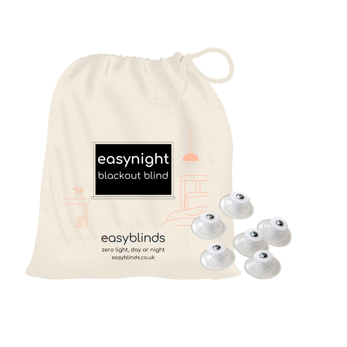 A carry bag is included for packing the easynight blackout blind when not in use or for travelling